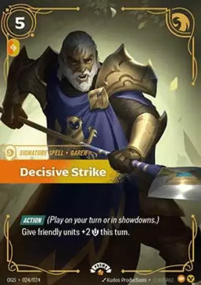 Decisive Strike - OGS-024-p - Promotional Cards - Riftbound card